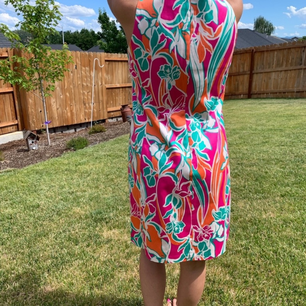 Anne Klein Floral Dress Womenâs Size 6 Summer Church Dress With Pockets - Picture 4 of 6